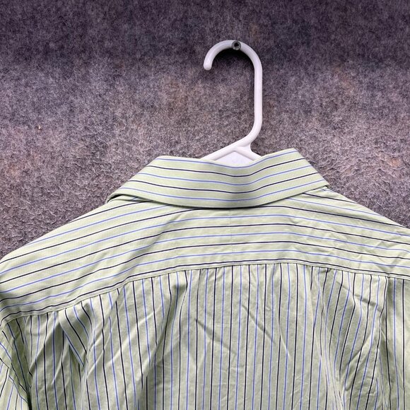 Polo Ralph Lauren Shirt Mens 16.5 32/33 Green Stripe Regent Classic Fit Dress - Picture 3 of 10